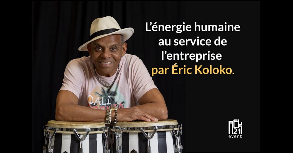 Portrait d’Éric Koloko, illustrant la force de l’énergie humaine et la cohésion d’équipe au service de l’entreprise – AEK21 Event.