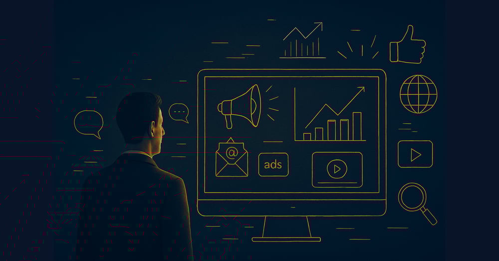 Consultant événementiel AEK21 analysant un tableau de données et de projections pour concevoir une stratégie événementielle sur-mesure.